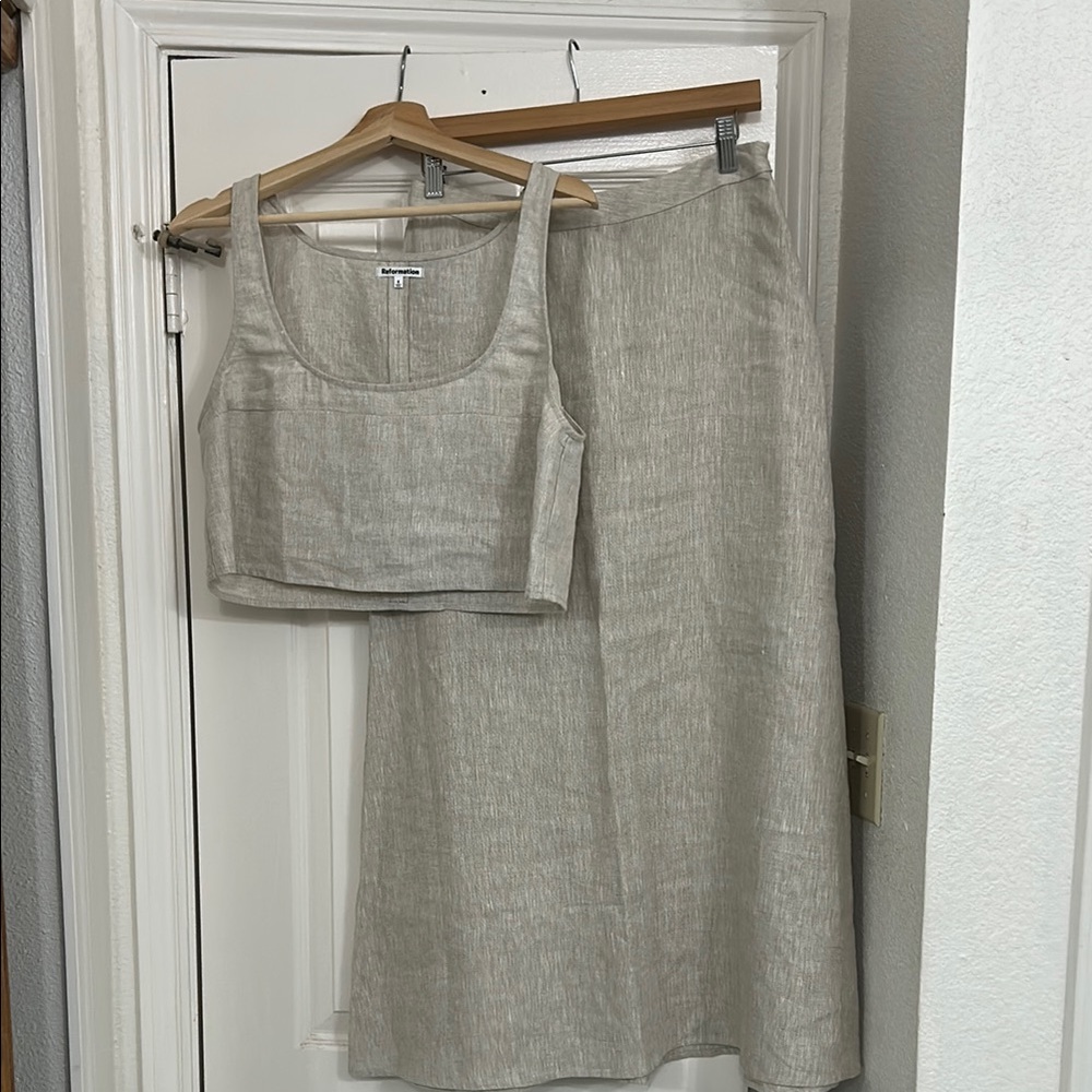 Reformation Linen Two-Piece Set